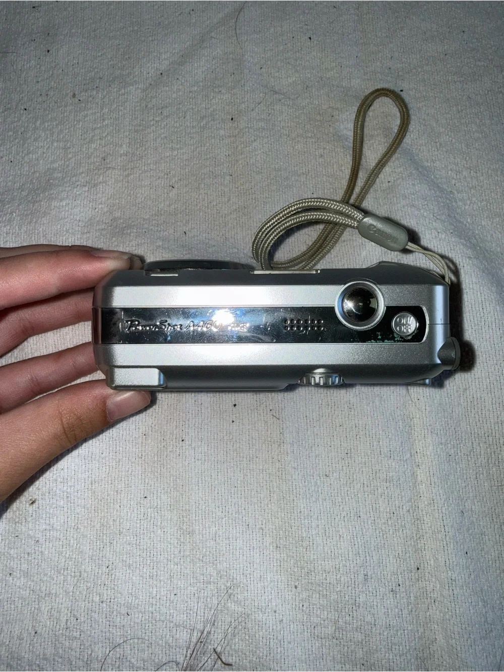 Canon Silver Power Shot A460 Compact Digital Camera with Blue Samsonite Case